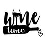 Wallity Wine Time - Escultura de Pared Metálica Negra